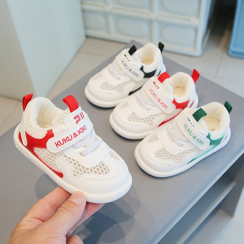 Baby Shoes Boys' Trendy All-Match Toddler Shoes Women'S Hollow Breathable Anti-Slip Mesh Mesh Fit Shoes - Image 4