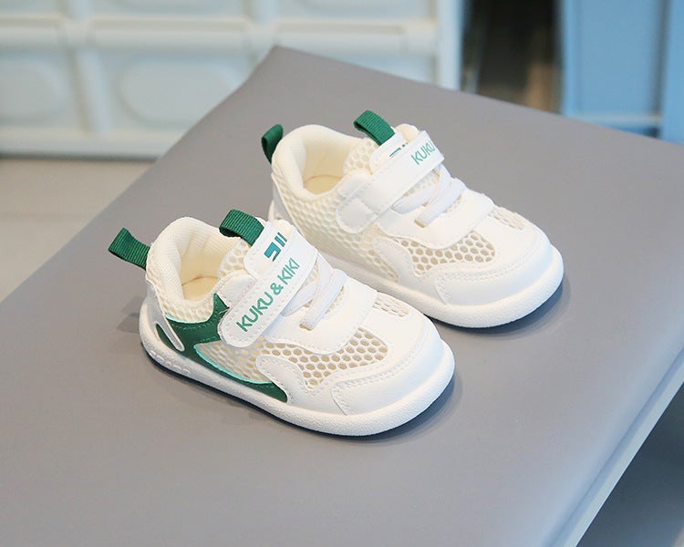 Baby Shoes Boys' Trendy All-Match Toddler Shoes Women'S Hollow Breathable Anti-Slip Mesh Mesh Fit Shoes - Image 1
