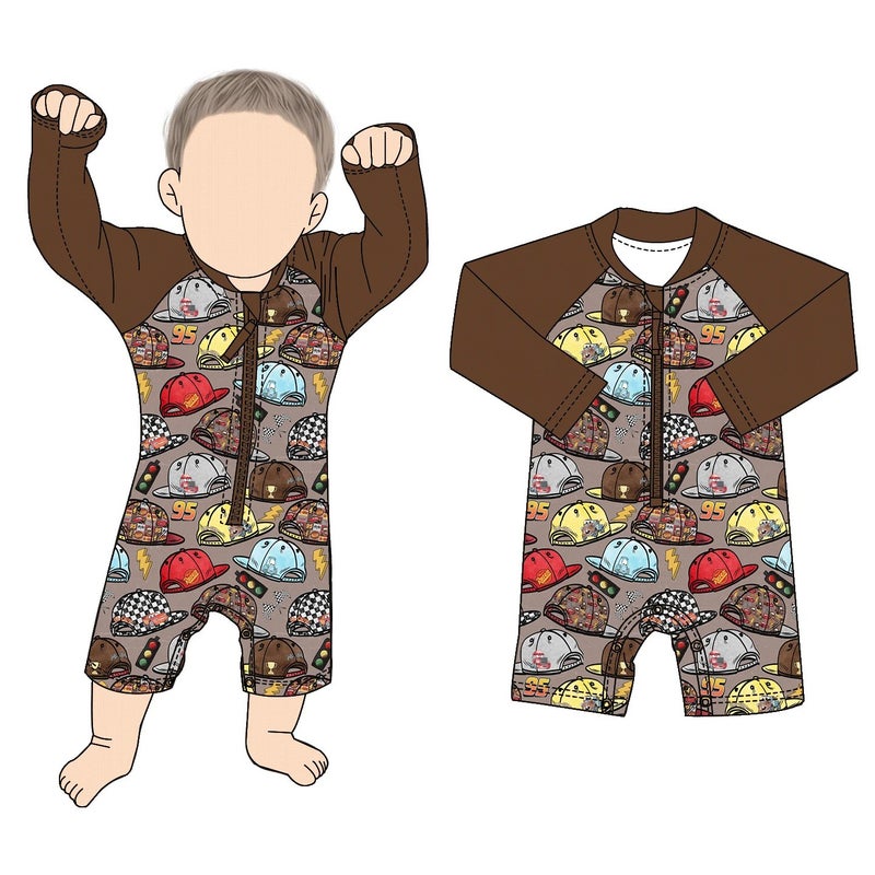 Bluejw Baby  Summer Floral Print Long Sleeve Zipper Swimsuit Toddler Swimwear Kids Children Swim Clothes Bathing Suit - Image 4