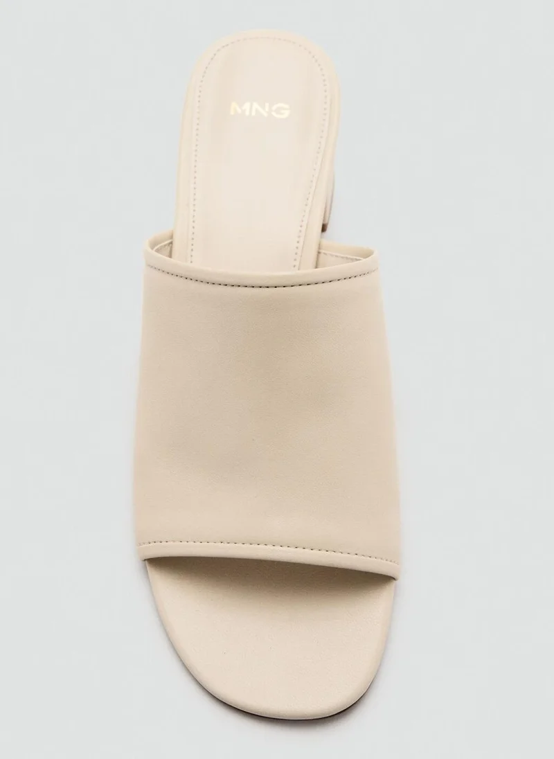 MANGO  Leather Block-Heel Sandals for Women | Best Price UAE