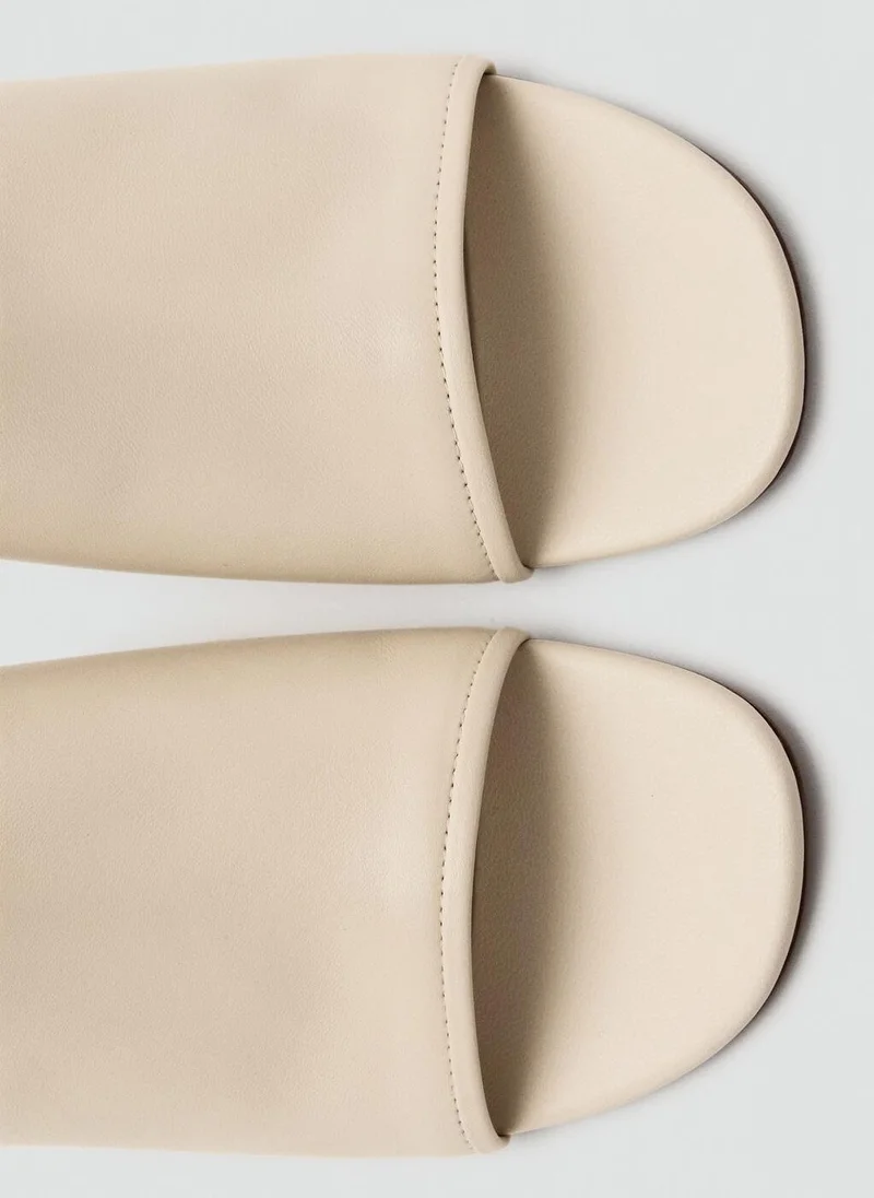 MANGO  Leather Block-Heel Sandals for Women | Best Price UAE