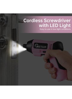 Thoraya GSTAR Cordless Screwdriver Kit with CRV 50mm Bits LED Light Spindle Lock 250rpm 3.7V Battery Operated USB Charging 3Nm Electric Screwdriver Power Tools for Drilling  - Image 2