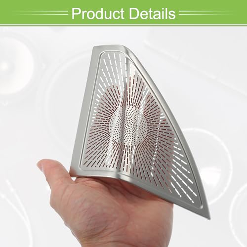 ACROPIX غطاء إطار مكبر الصوت A Pillar لسيارات مرسيدس بنز C Class W205 S205 2015-2021 من الفولاذ المقاوم للصدأ بلون فضي - عبوة من 2 - Image 4