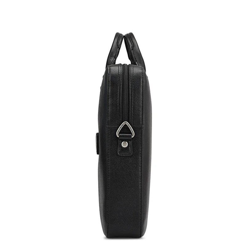 Da Milano black Franzy Leather Laptop Sleeve - Black  | Best Price UAE