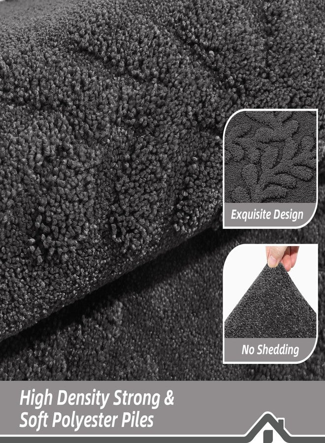 BEQHAUSE Door Mats 32”x48”, Dirt Trapper Doormats Indoor, Non-Slip Washable Entryway Rugs, Super Absorbent Welcome Mat for Front Door, Mud Shoes & Paws, Dark Grey - Image 4