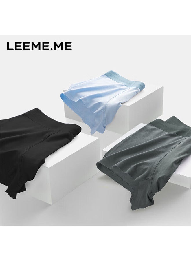 Leeme.me Men's Underwearpure Cotton Boxer Briefs For Men 3-pack - Image 1