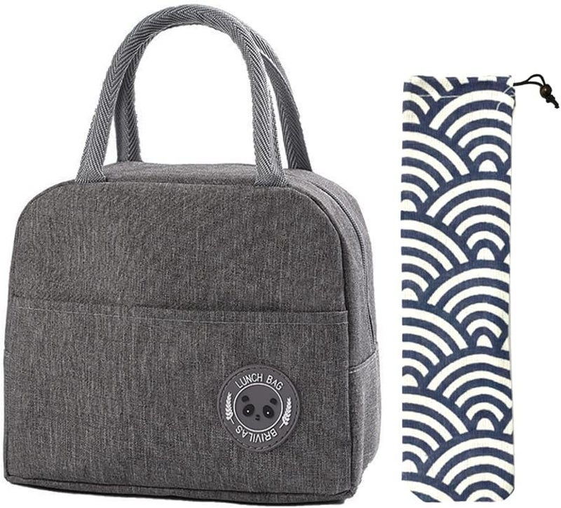 Lunch Bags for Women Insulated Lunch Bags Adults Cooler Bag WaterResistant Thermal LeakProof Lunch Organizer for Children Girls Men Work Picnic Grey