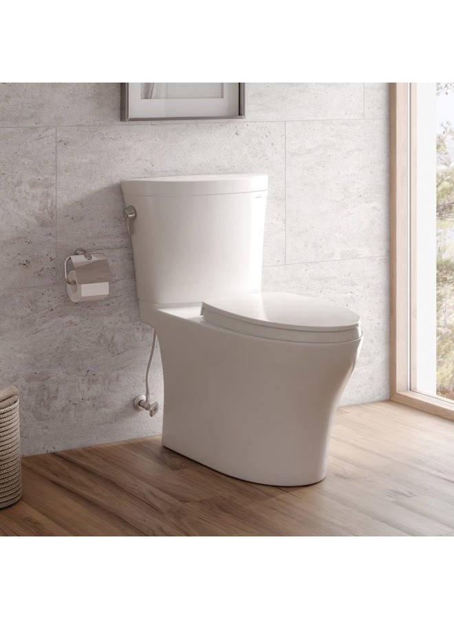 Toto Aquia IV Arc 2-Piece 0.9/1.28 GPF Dual Flush Elongated ADA Comfort Height Toilet in Cotton White SoftClose Seat Included - Image 3