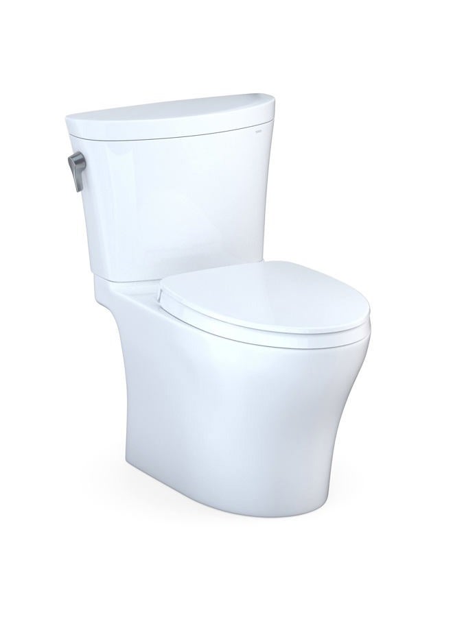 Toto Aquia IV Arc 2-Piece 0.9/1.28 GPF Dual Flush Elongated ADA Comfort Height Toilet in Cotton White SoftClose Seat Included - Image 1