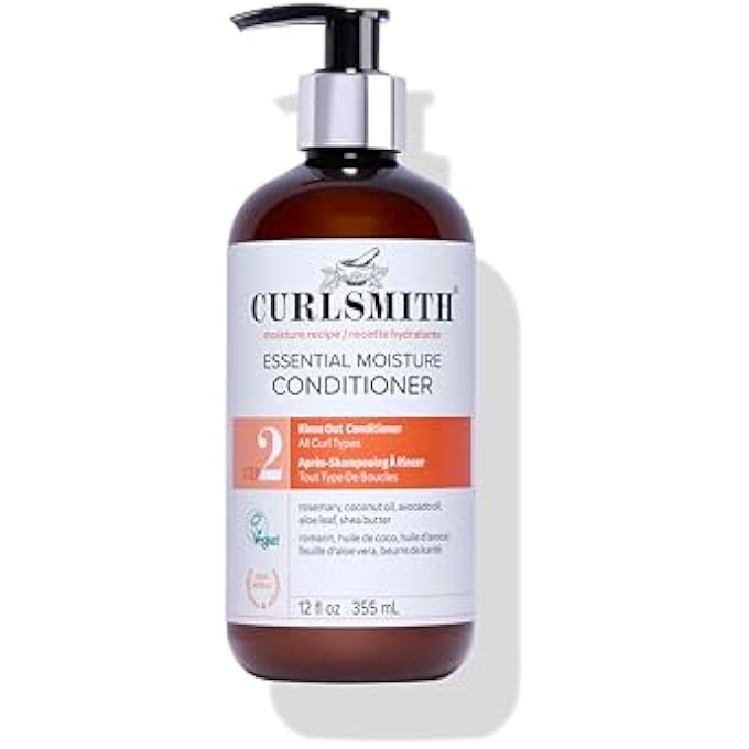 CURLSMITH - ESSENTIAL MOISTURE CONDITIONER, LIGHT FRIZZ CONTROL FOR WAVY, CURLY AND FRIZZY HAIR, VEGAN (355 ML) - Image 2