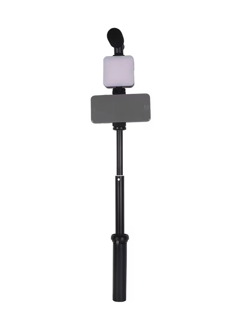 New Arrival AY-49T Flexible Phone Tripod with Microphone Filling Light Selfie Vlogging Kit All-In-One