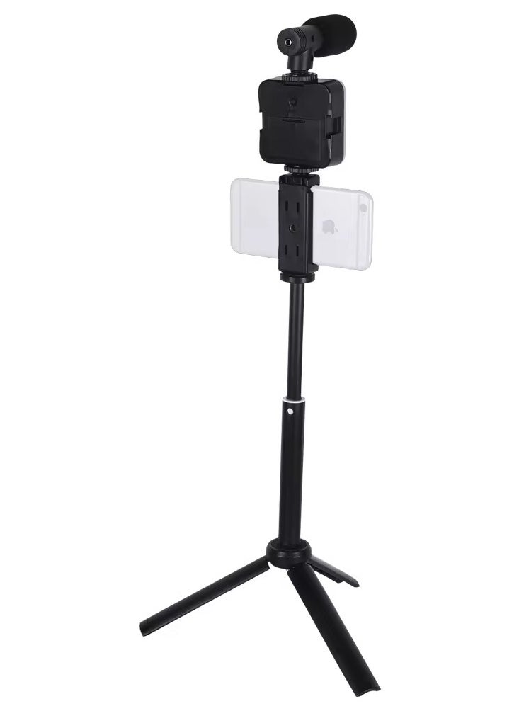 New Arrival AY-49T Flexible Phone Tripod with Microphone Filling Light Selfie Vlogging Kit All-In-One