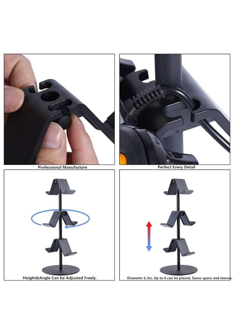 Generic - Controller Holder, Headphone Holder, Multi Adjustable Game Controller Headset Hanger for All Universal Gaming PC Accessories/Xbox/PS4/PS5/Nintendo Switch (Black) - Image 1