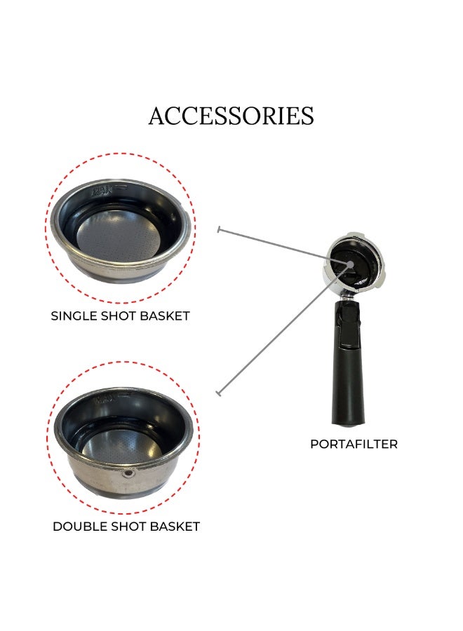 Mebashi ME-ECM2022 Mebashi Espresso Coffee Machine 1.5L - Image 4