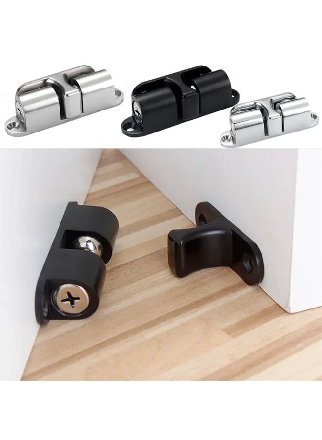 1pc Silent Suction Invisible Door Bumper No Drill Magnetic Alloy Door Stopper With Non Perforated Bracket Anti Pinch Safety Design For Smooth Door Operation Modern Metallic Finish Secure Door Locking - Image 2