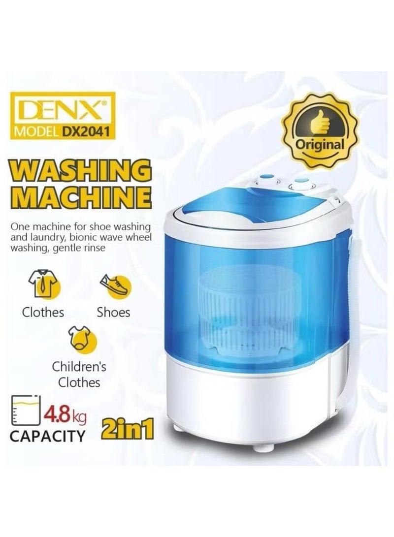 دينكس غسالة صغيرة للأحذية والملابس غسالة متنقلة للملابس والاحذية مزودة بمجففة مناسبة للرحلات سعة 4.8 كيلو - Image 5