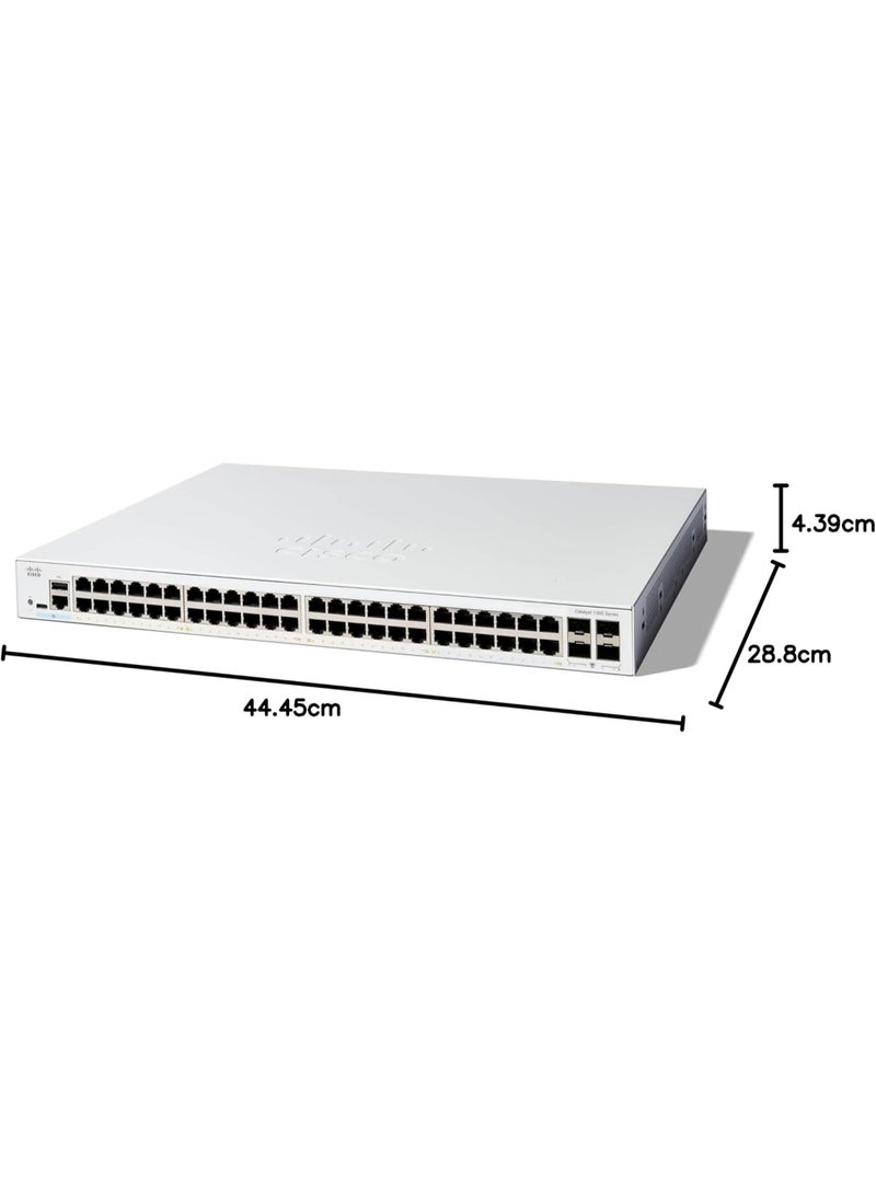 Cisco Systems Cisco Catalyst 1300-48T-4G Managed Switch, 48x Gigabit Ethernet, 4x 1GE SFP Ports - Image 5