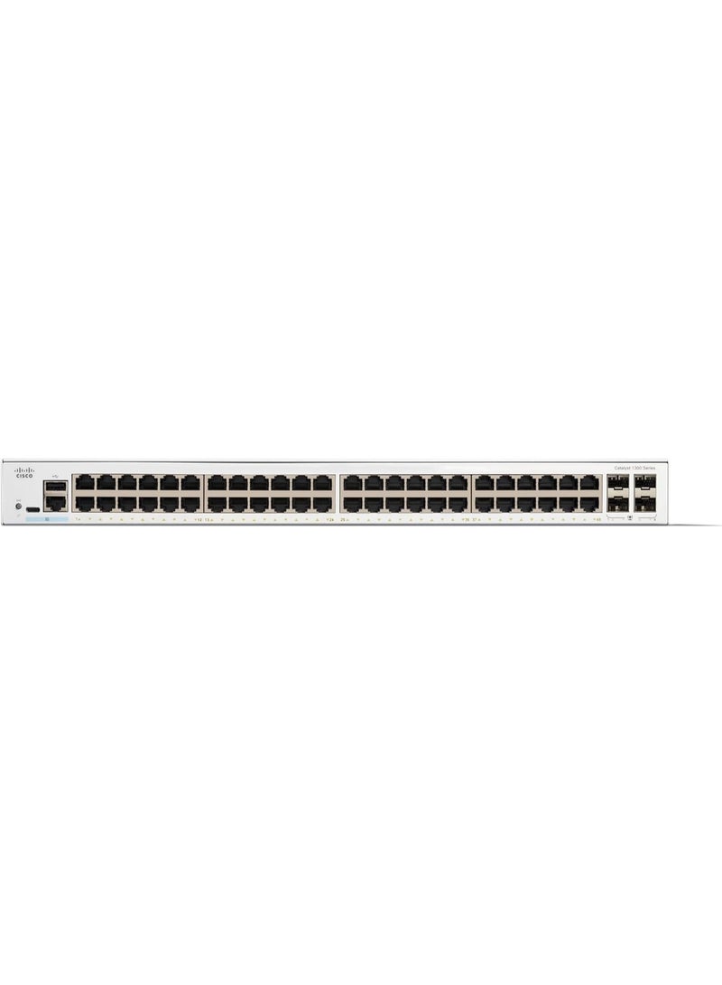Cisco Systems Cisco Catalyst 1300-48T-4G Managed Switch, 48x Gigabit Ethernet, 4x 1GE SFP Ports - Image 2