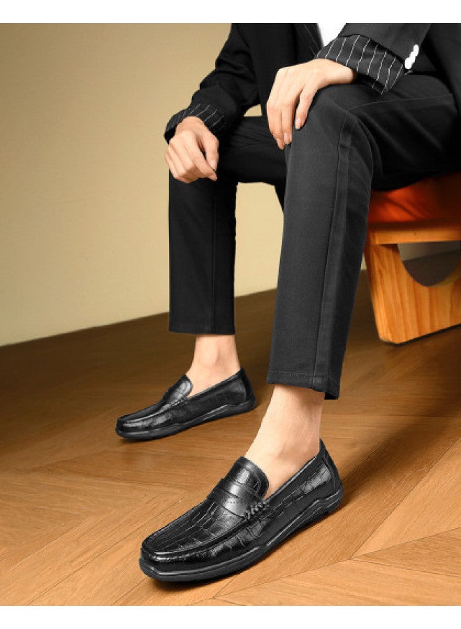 سيبتولفز 【top Grain Leather】موكاسين قيادة للرجال، لوفرات مريحة للانزلاق في الخريف للارتداء اليومي - Image 1