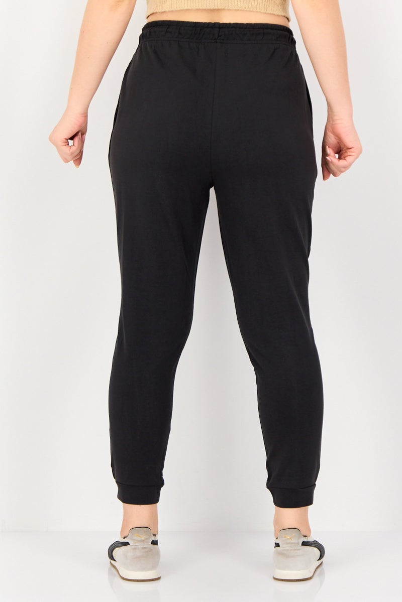 ONLY JDY By Only Women Regular Fit Brand Logo Jogger Pants, Black - Image 3