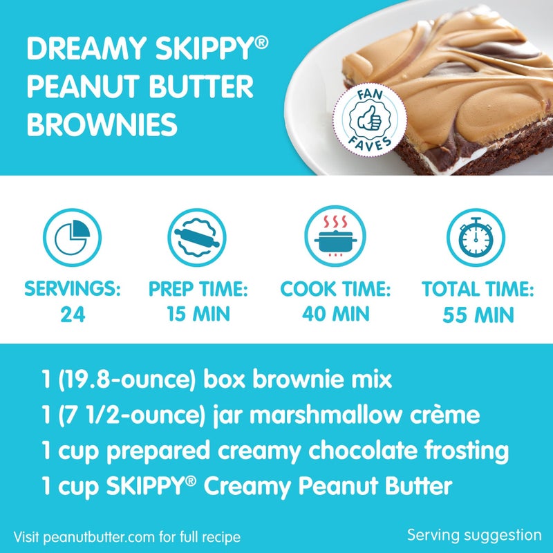 SKIPPY Creamy Peanut Butter, 80oz Jar of SKIPPY Peanut Butter (6 Pack) - Image 4