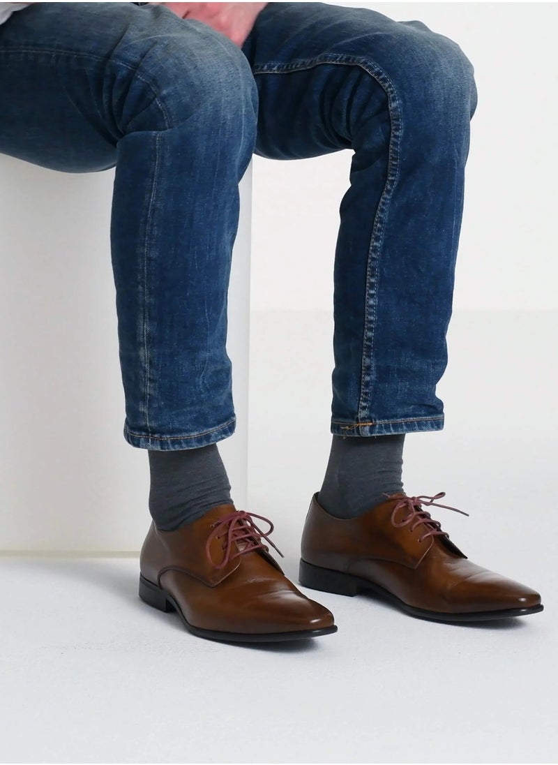 embrator Pack of 3 Plain Color Cotton Classic Socks for Men  - Image 3