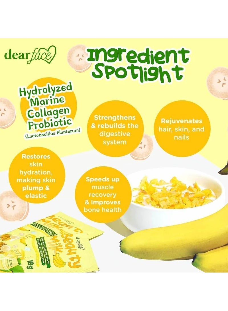 Dear Face Beauty Milk Premium Japanese Banana Probiotic + Collagen Drink - Image 2