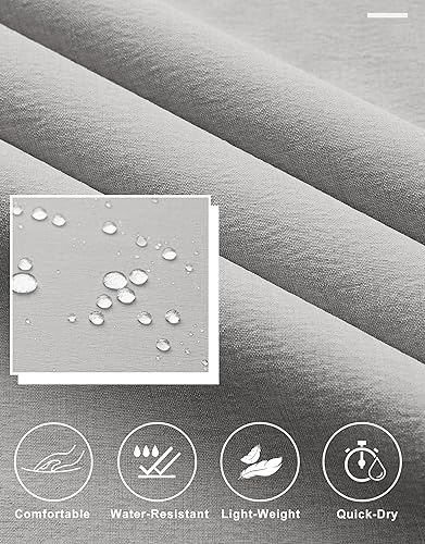 Libin Mens Golf Pants Stretch Work Dress Pants 30" Quick Dry Lightweight Business Casual Pants for Men Comfy Water Resistant, Light Grey, 36W x 30L - Image 4