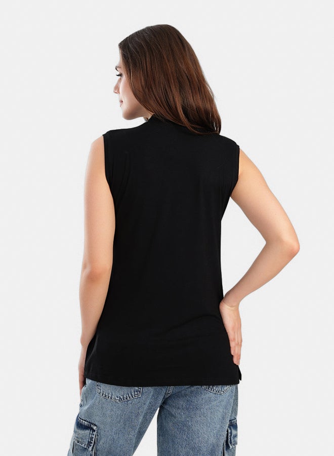 Carina Sleek Viscose Sleeveless Top - Image 3