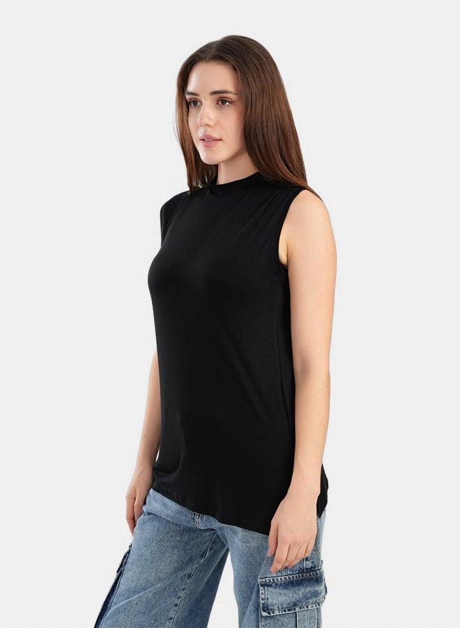 Carina Sleek Viscose Sleeveless Top - Image 2