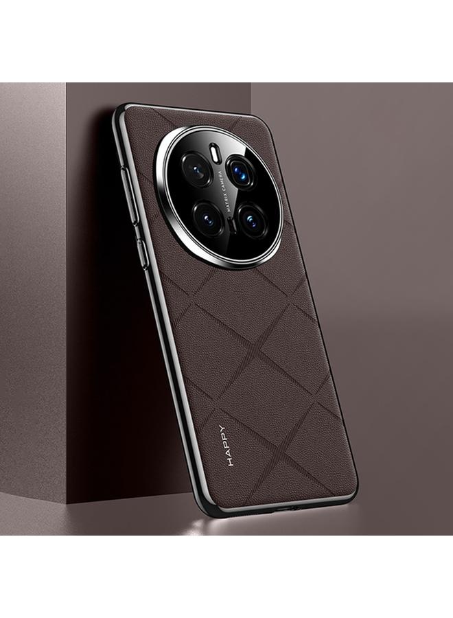 زبون جراب لهاتف Honor Magic7 Pro مصنوع من الجلد العادي - Image 1