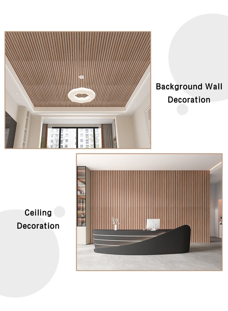 LEOKOR 3D Wall Panels, Peel and Stick Wood Wallpaper PVC Vinyl Decorative, Removable Wallpaper Waterproof Faux Wood Grating Stripe Contact Paper for Living Room Bedroom, Self Adhesive Slat Wall Paneling 2.8mm×40cm×300cm, Brown  - Image 5