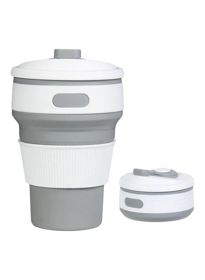 Silicone Collapsible Travel Mug Grey 350ml