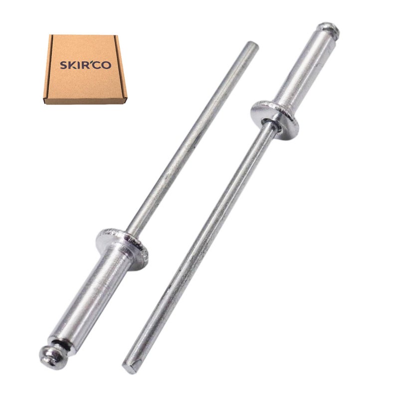 SKIR'CO (200 pcs) Aluminium Blind Rivets 3.0 x 12 mm, Steel Mandrel, Pop Rivets, Dome Head, DIN 7337 Rivets - Image 2