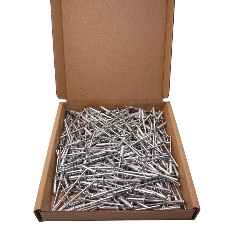 SKIR'CO (200 pcs) Aluminium Blind Rivets 3.0 x 12 mm, Steel Mandrel, Pop Rivets, Dome Head, DIN 7337 Rivets - Image 4