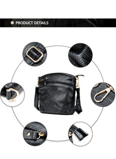 MOSH Women's Genuine Leather Shoulder Bag - Small Handbag Crossbody Messenger Purse  - Image 4