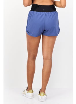 Adidas Women Regular Fit 3 Inseam Running Shorts, Slate Blue  - Image 2