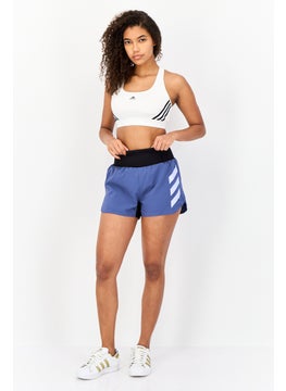 Adidas Women Regular Fit 3 Inseam Running Shorts, Slate Blue  - Image 4