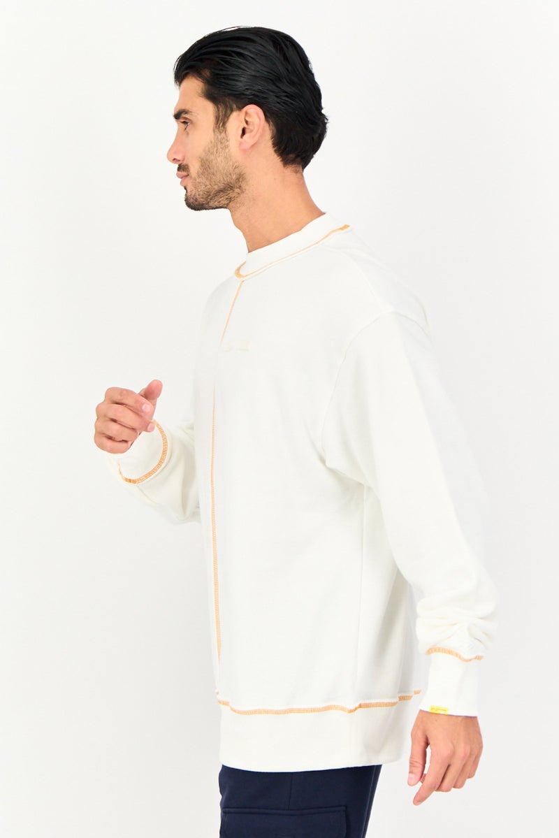 Reebok x Randomevent Men Sportswear Fit Long Sleeve Outdoor Sweatshirt, Off White - Image 3