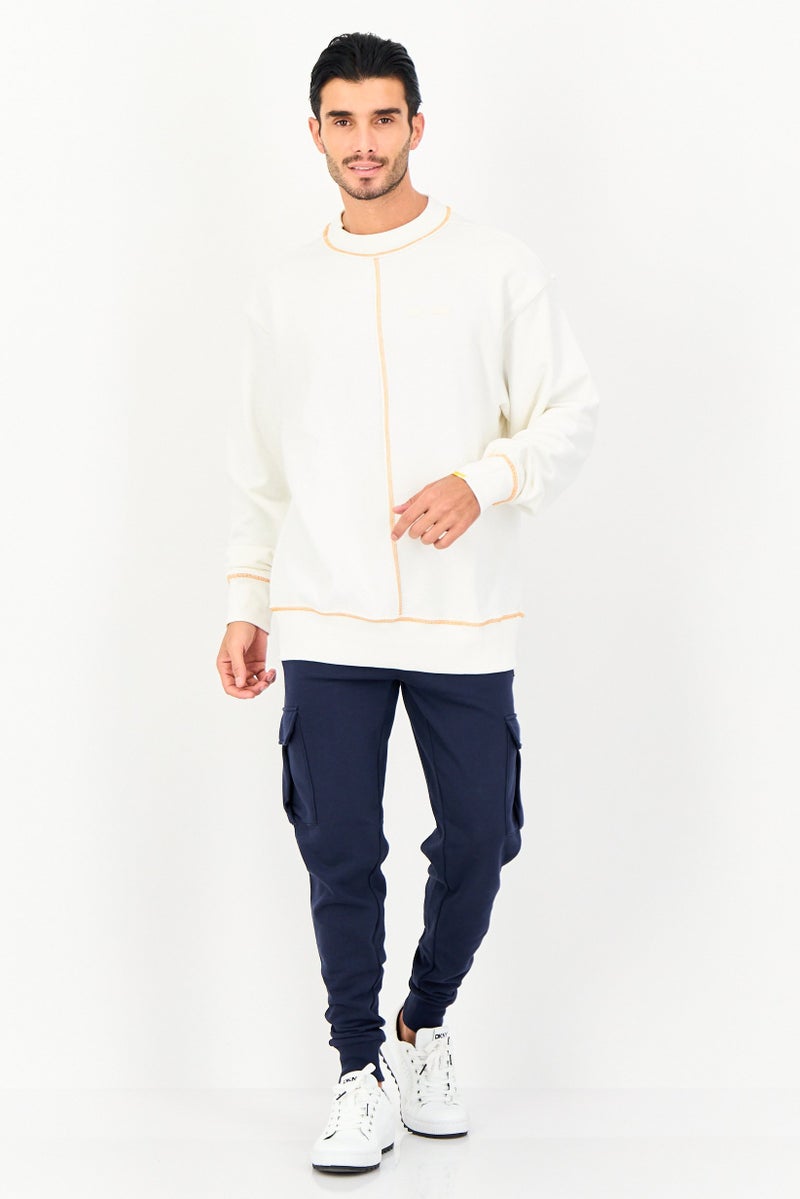 Reebok x Randomevent Men Sportswear Fit Long Sleeve Outdoor Sweatshirt, Off White - Image 2