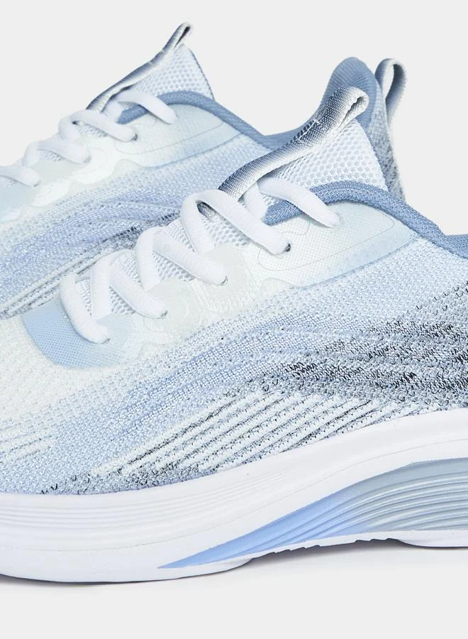 Styli Knitted Mesh Wave Print Sports Sneakers