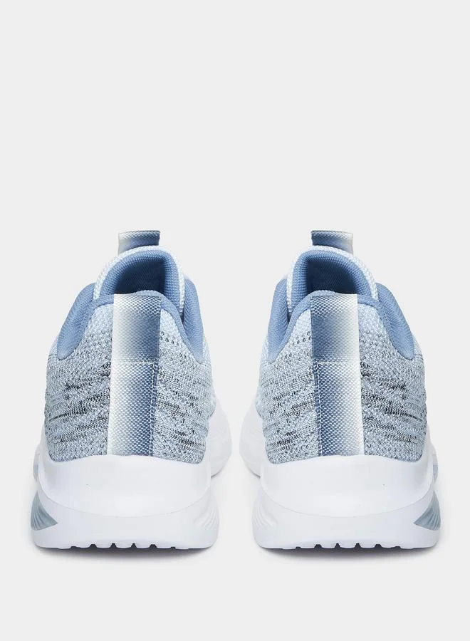Styli Knitted Mesh Wave Print Sports Sneakers
