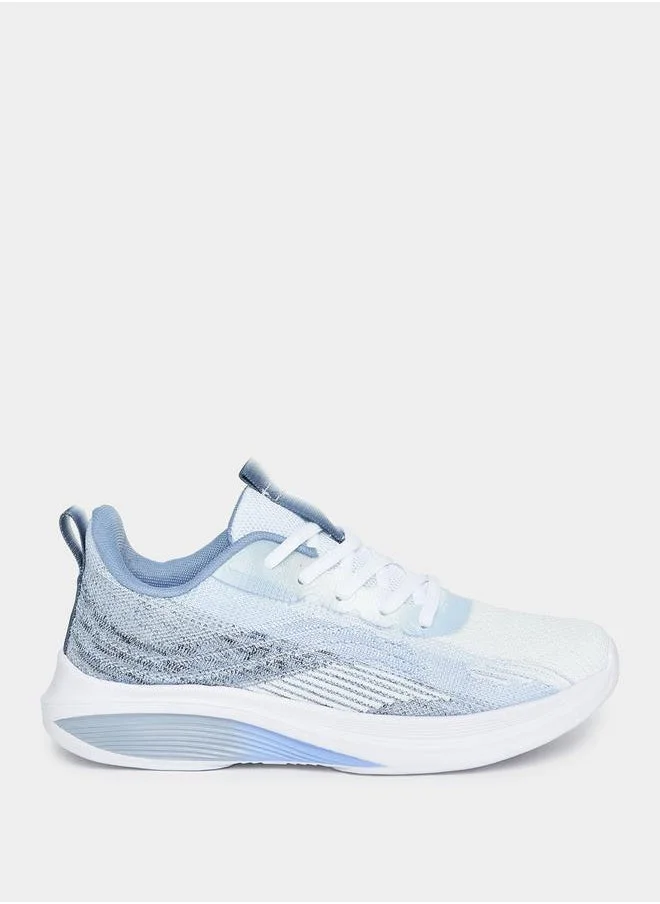 Styli Knitted Mesh Wave Print Sports Sneakers