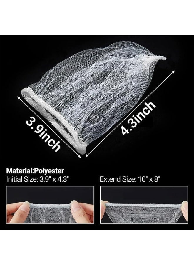 100-Pack Disposable Sink Strainer Trash Filter Bags Set, White - Image 4