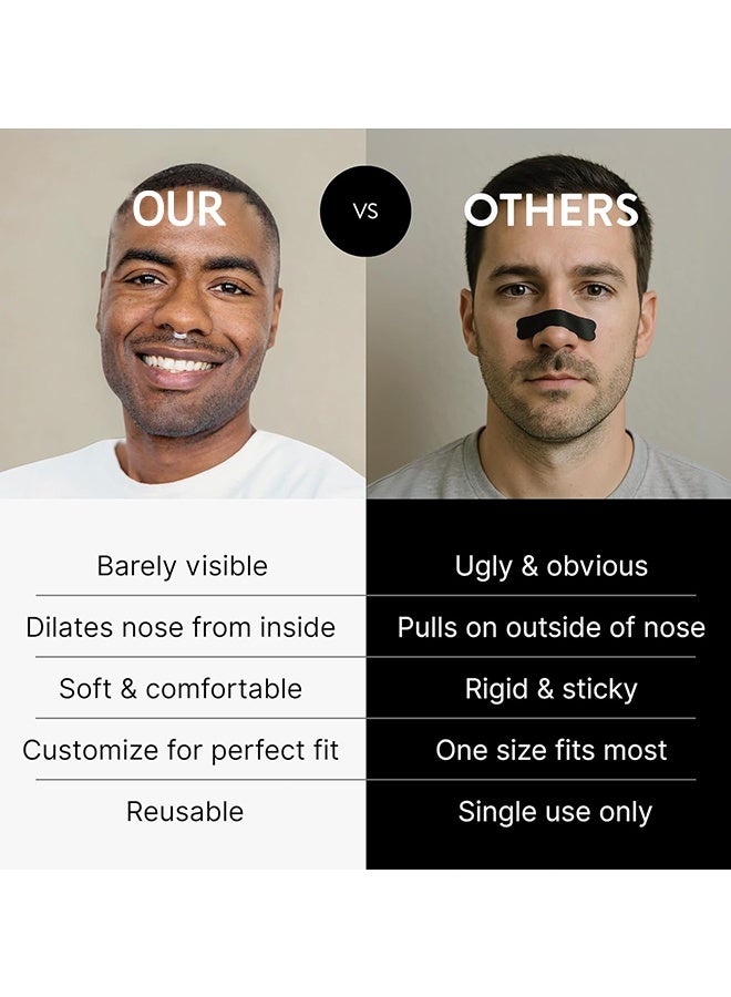 Unique 3 Pcs Nasal Dilator Snoring Solution | Starter Pack | Snore Less & Sleep Better | Nasal Strip Alternative | Comfortable Breathing Aids for Better Sleep & Improved Airflow - Transparent / 3 Sizes - Image 3