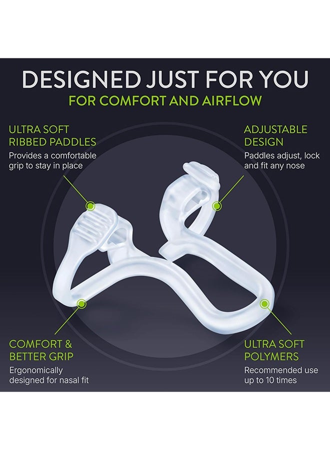 Unique 3 Pcs Nasal Dilator Snoring Solution | Starter Pack | Snore Less & Sleep Better | Nasal Strip Alternative | Comfortable Breathing Aids for Better Sleep & Improved Airflow - Transparent / 3 Sizes - Image 2