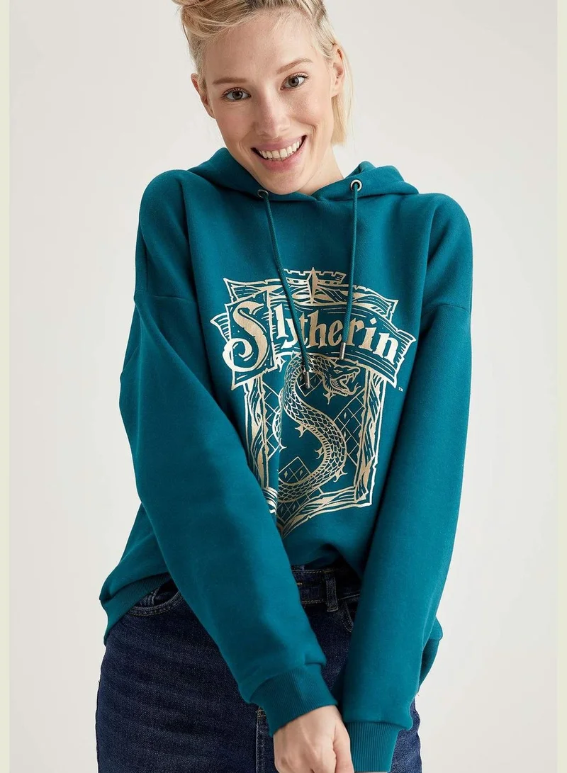 DeFacto Woman Harry Potter Licenced Regular Fit Hooded Sweat Shirt