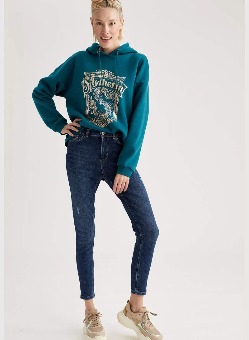 DeFacto Woman Harry Potter Licenced Regular Fit Hooded Sweat Shirt
