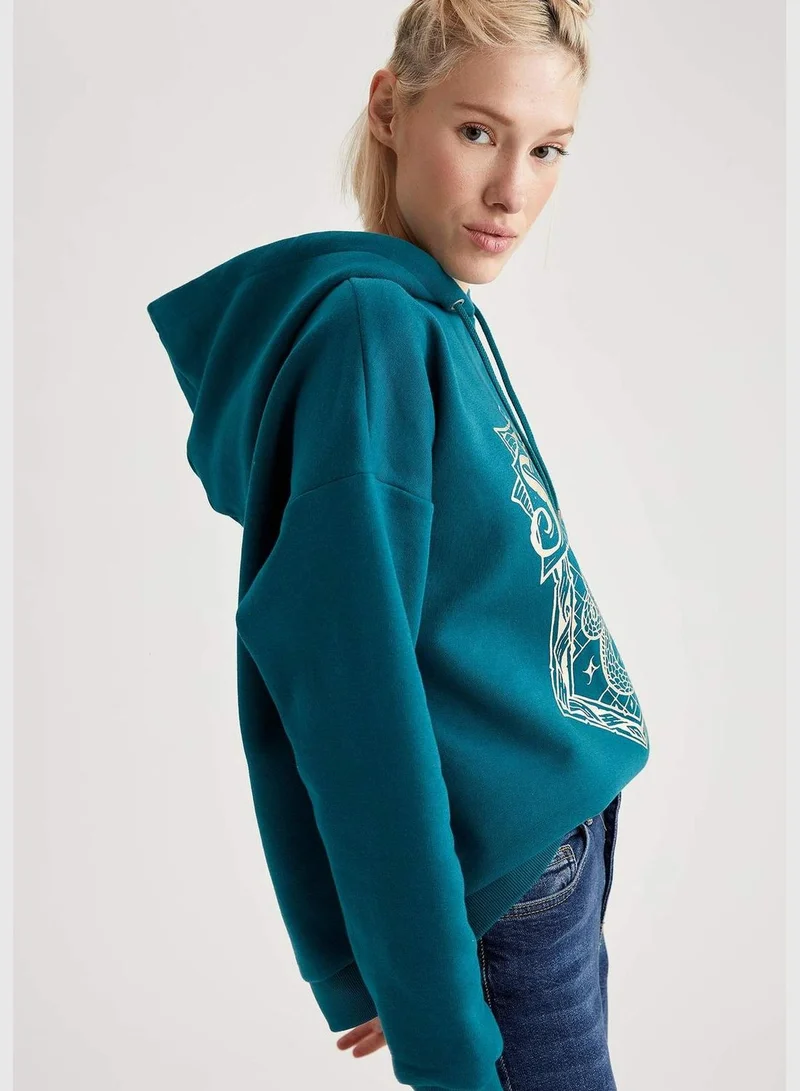 DeFacto Woman Harry Potter Licenced Regular Fit Hooded Sweat Shirt