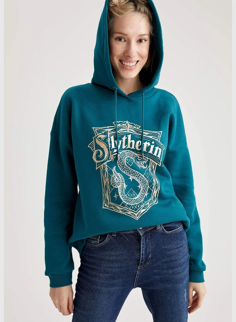 DeFacto Woman Harry Potter Licenced Regular Fit Hooded Sweat Shirt